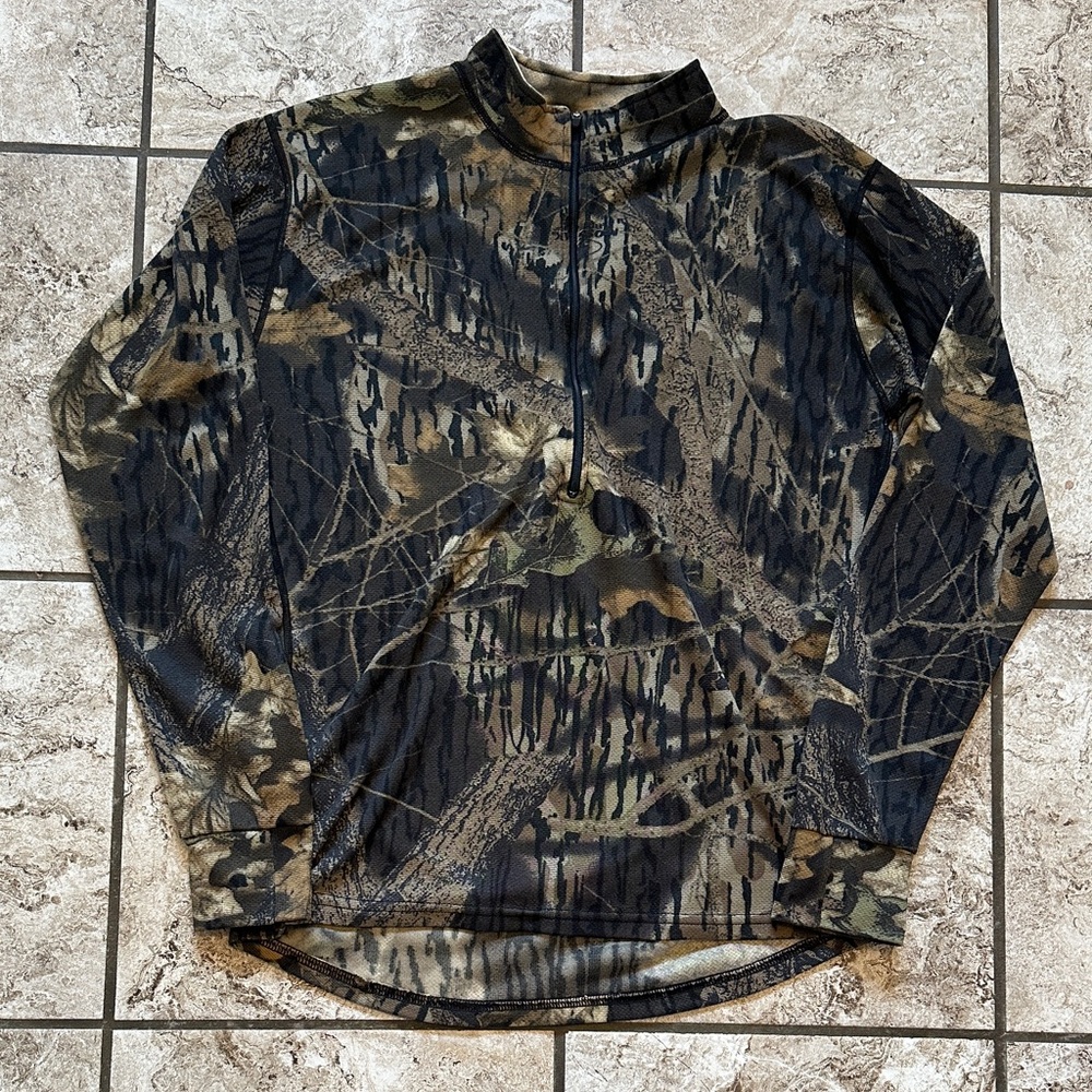 LLBean 3/4 Zip Camo Shirt